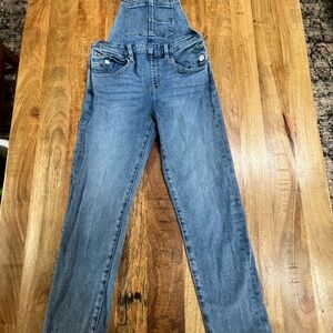 KanCan Washed Blue Denim Overalls with High Bib